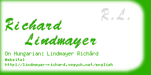 richard lindmayer business card