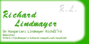 richard lindmayer business card